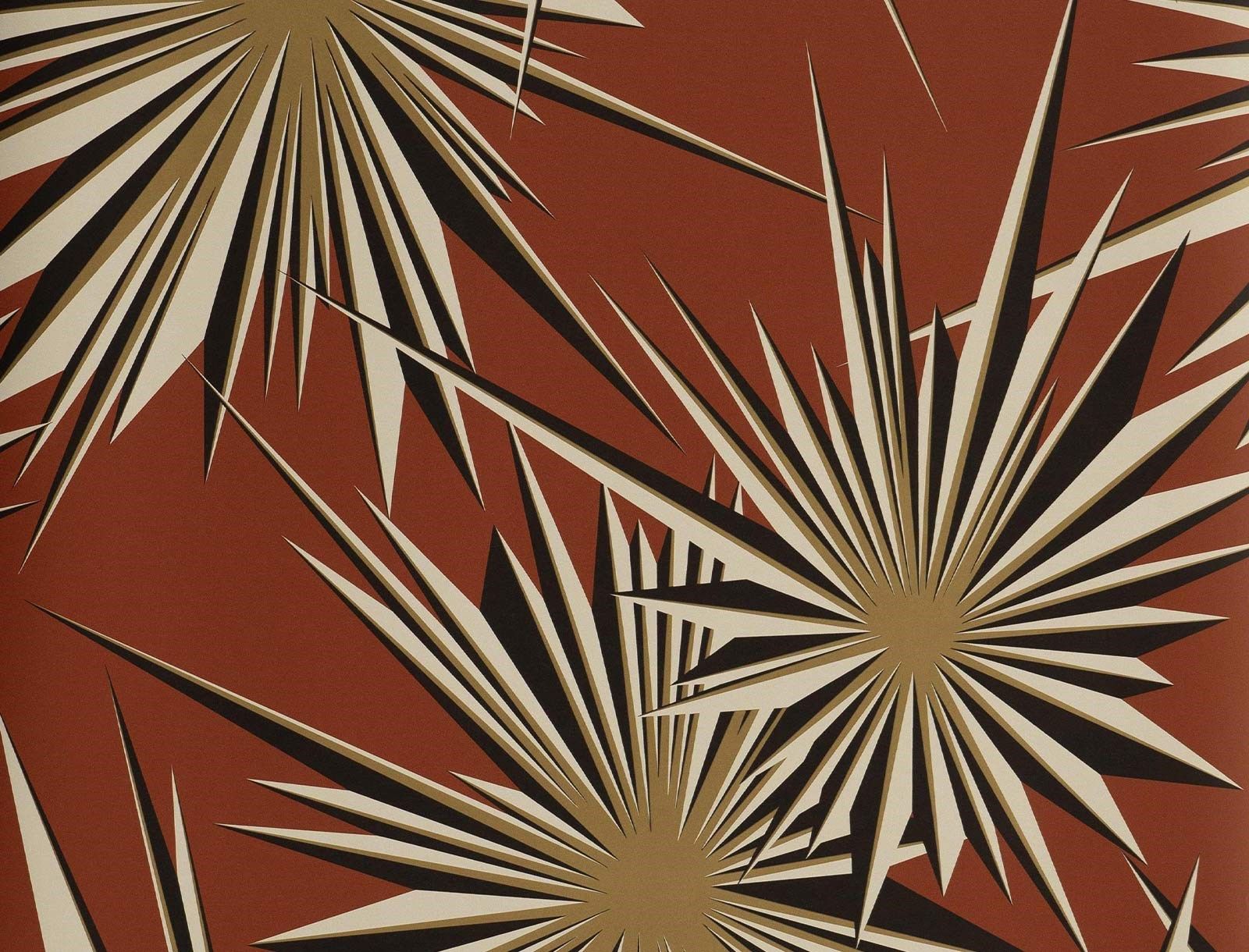 GOLDEN SUNBURST WALLPAPER (Duquette's Dawnridge Wallcovering)