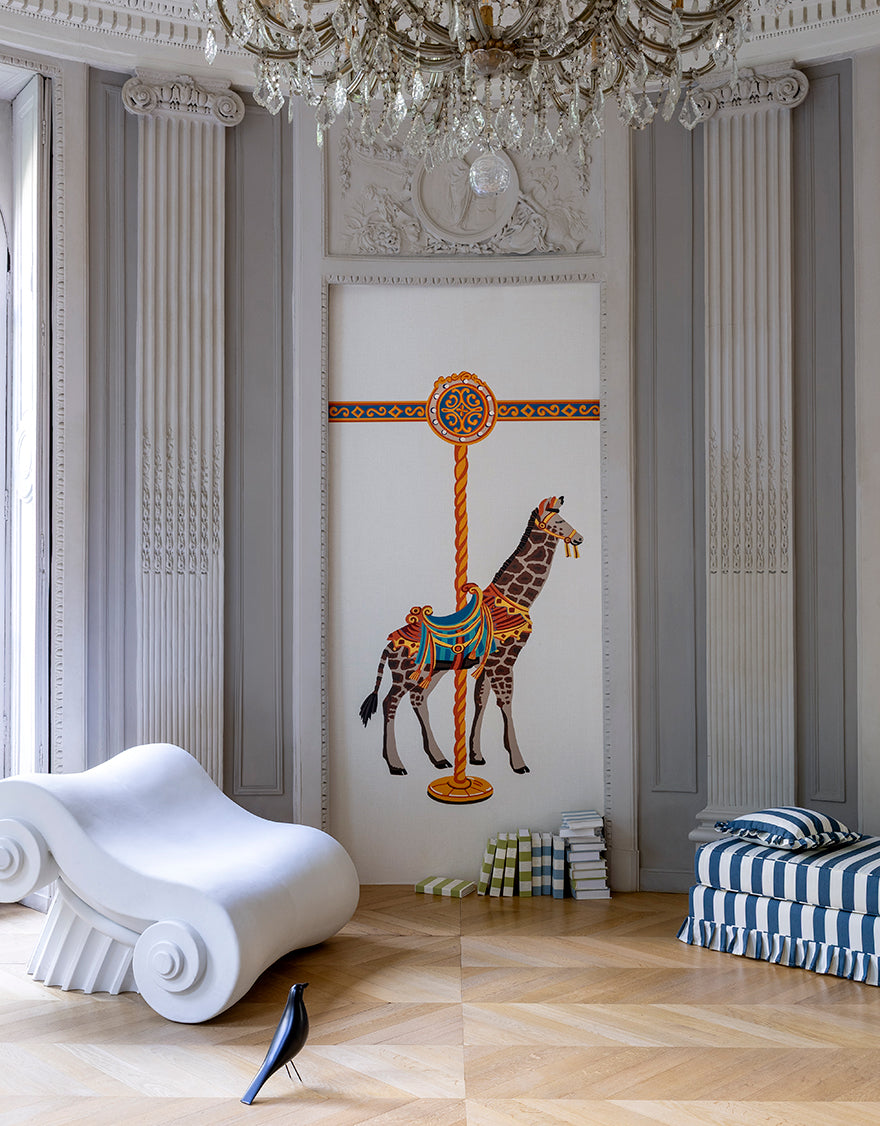 La girafe du carrousel Multicolore - Carrousel