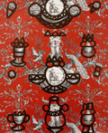 Fontaine et animaux barbouillage Rouge D'orient - Les Dessins 4