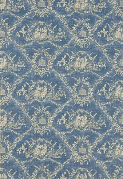 Wallpaper crespieres Bleu Ancien - Dessins Signatures