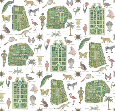 Jardins parisiens Vert Jardin - Les Dessins 3